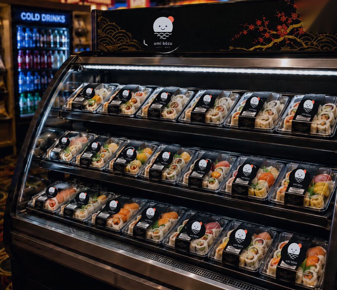 umi bōzu grab-and-go sushi case